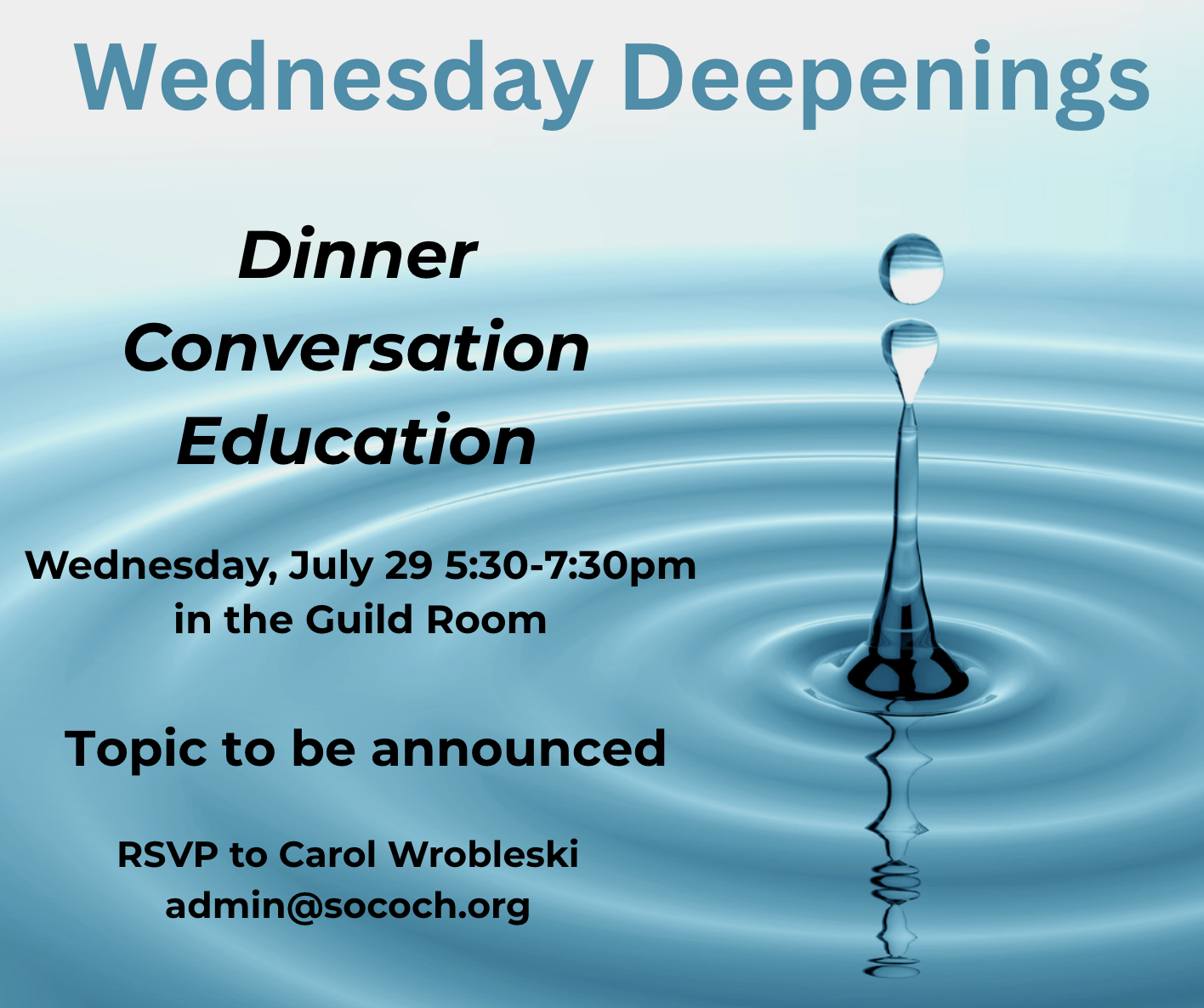 Wednesday Deepenings